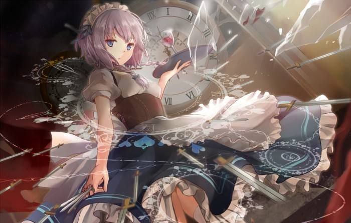 东方project 干练的女仆 十六夜咲夜精美高清壁纸图片