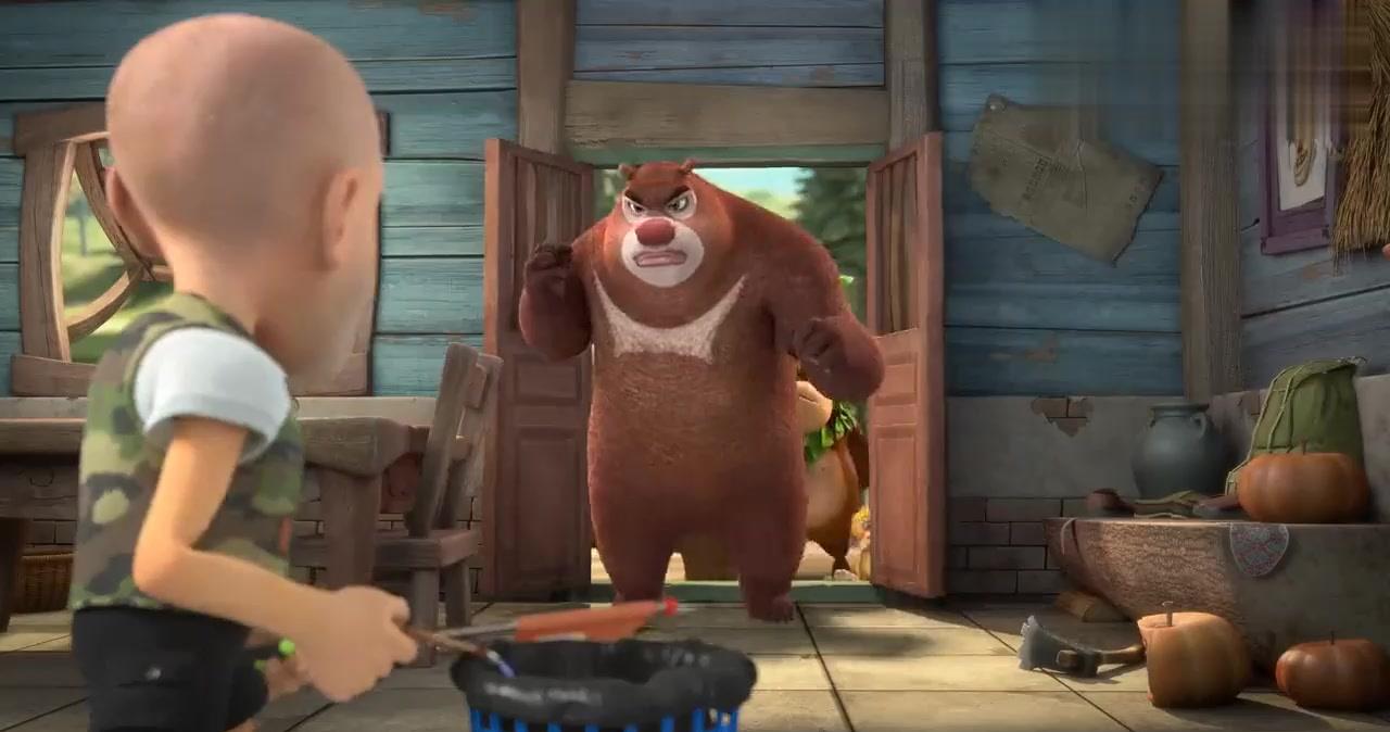 动漫壁纸只有最优秀的导游才可以留在狗熊岭熊大给光头强加油