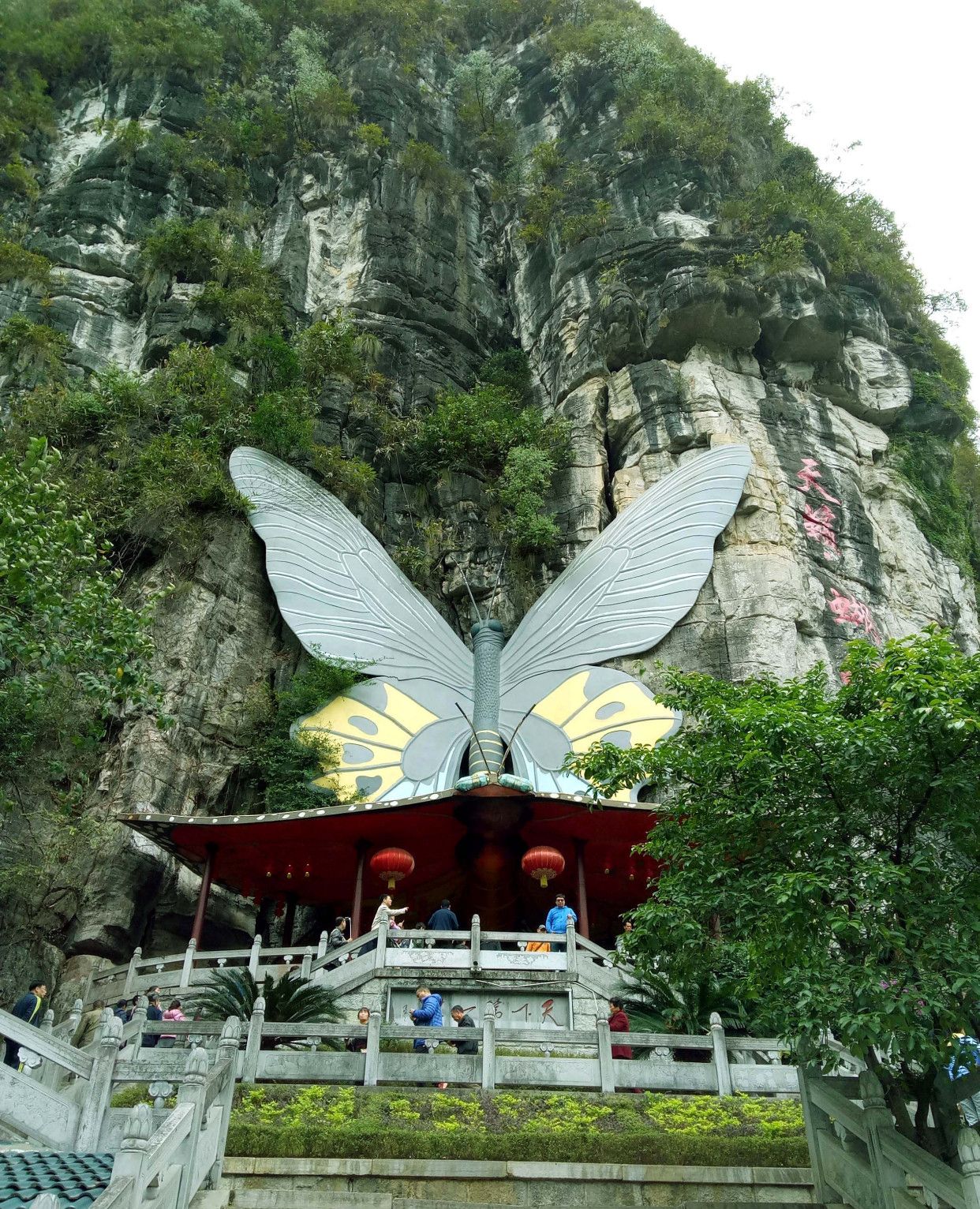 阳朔蝴蝶泉景区内有个"蝶洞",洞内景观令人称奇