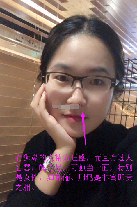 有狮鼻人,智力高,对事业有主见,为人豪爽,难听别人