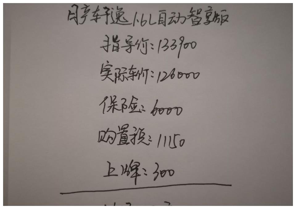 再和大家聊一聊比較關心的價格問題,朋友所購買的這款車型是一臺1.