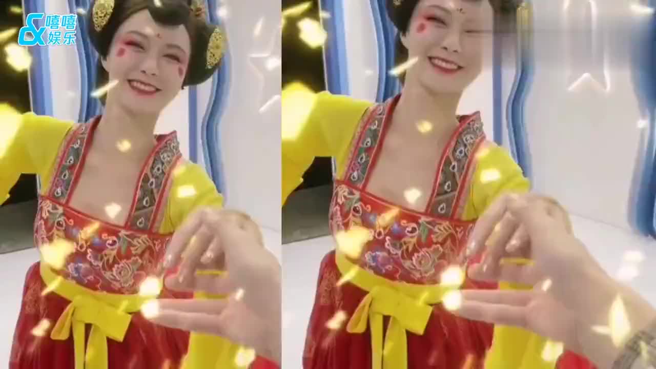 沈梦辰唐朝服饰扮演不倒翁,被质疑不像本人?卧蚕画得像毛毛虫