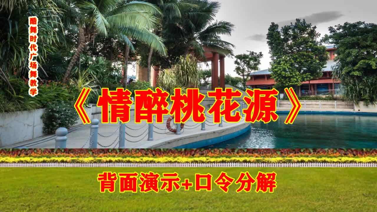 民歌精选入门级三步舞《情醉桃花源》教学,零基础华尔兹,真美
