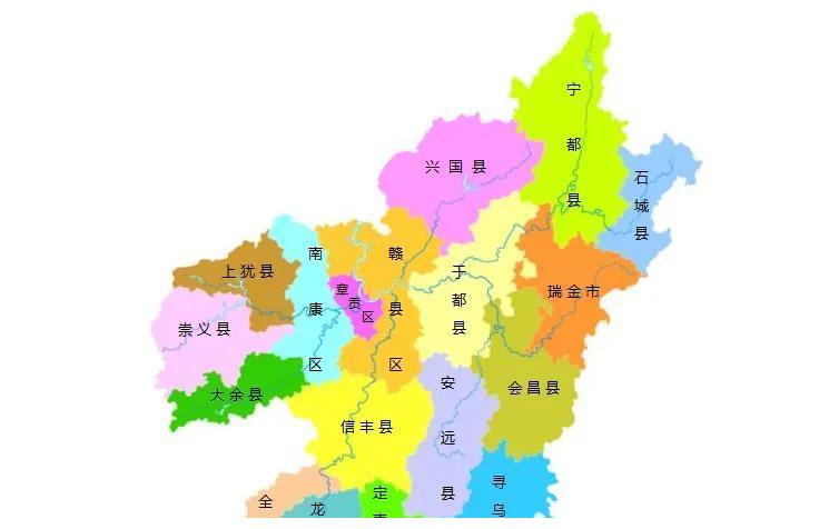 赣州13县人口于都县91万人全南县17万人7个少于30万人