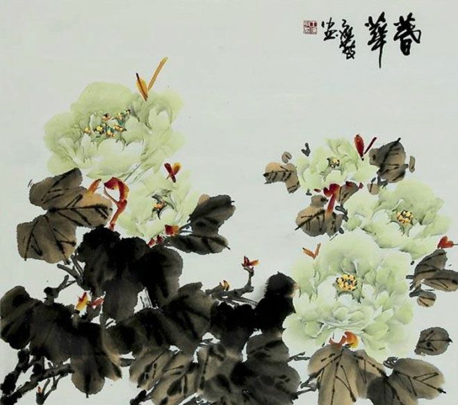 雍容大气,国色天香,王应敬画牡丹