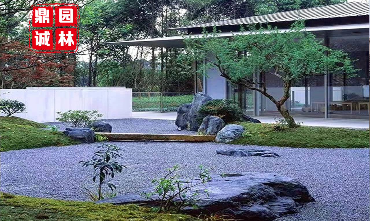 黑色山石园林景观相结合黑山石庭院独特景观摆放石