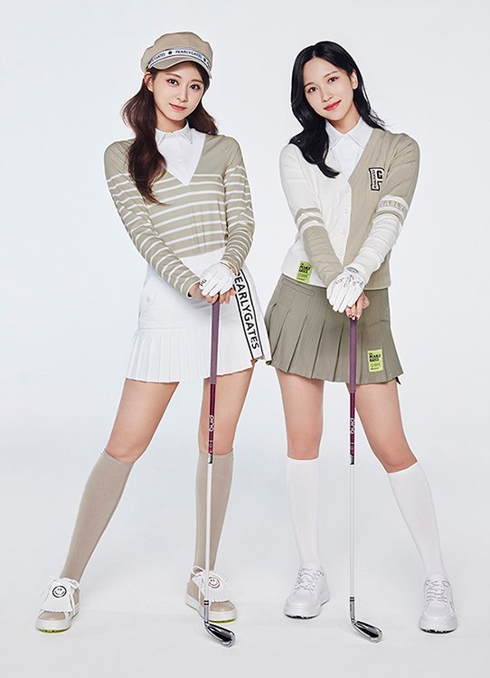 韩国女团twice代言高尔夫服装品牌拍最新宣传照