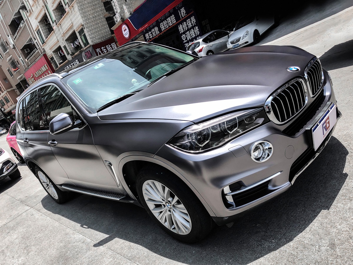 宝马x5车身改色电光碳灰 rg瑞集改色膜东莞厚街