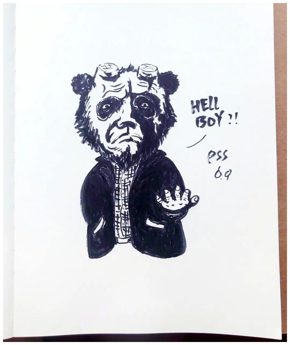 副业演戏的潘粤明,主业画熊猫有多好看?