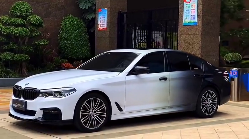 5系宝马黑白渐变