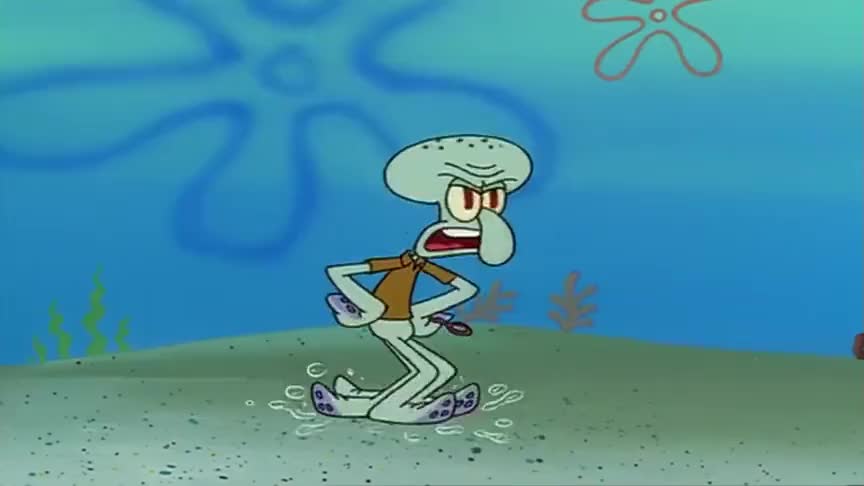 章鱼哥为了学会吹泡泡花光所有钱给海绵宝宝