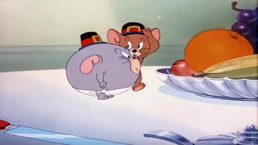 杰瑞救被桔子噎到的小宝宝,汤姆惨了!