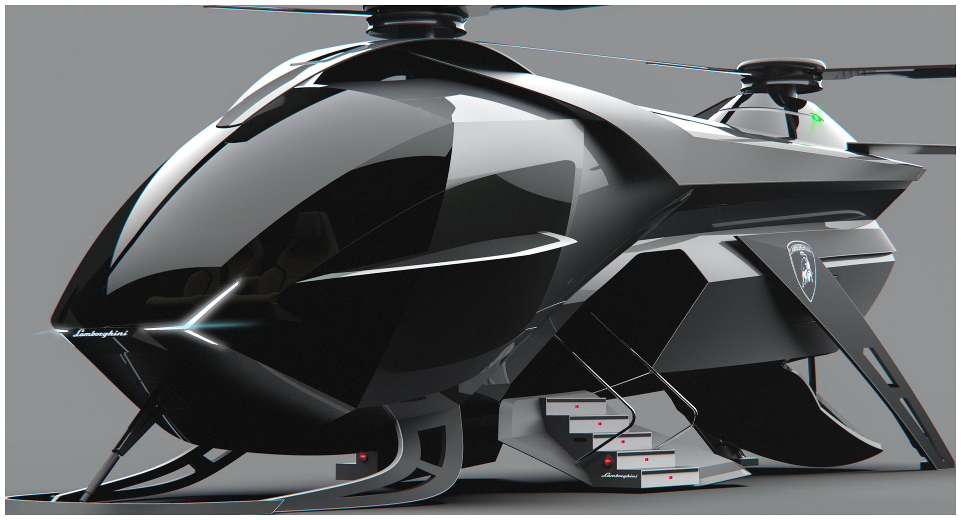 直升机界的兰博基尼falco直升机效果图像科幻电影里的道具