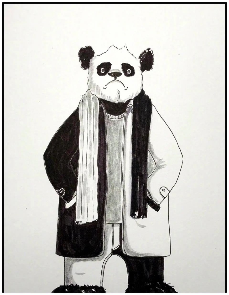 副业演戏的潘粤明,主业画熊猫有多好看?