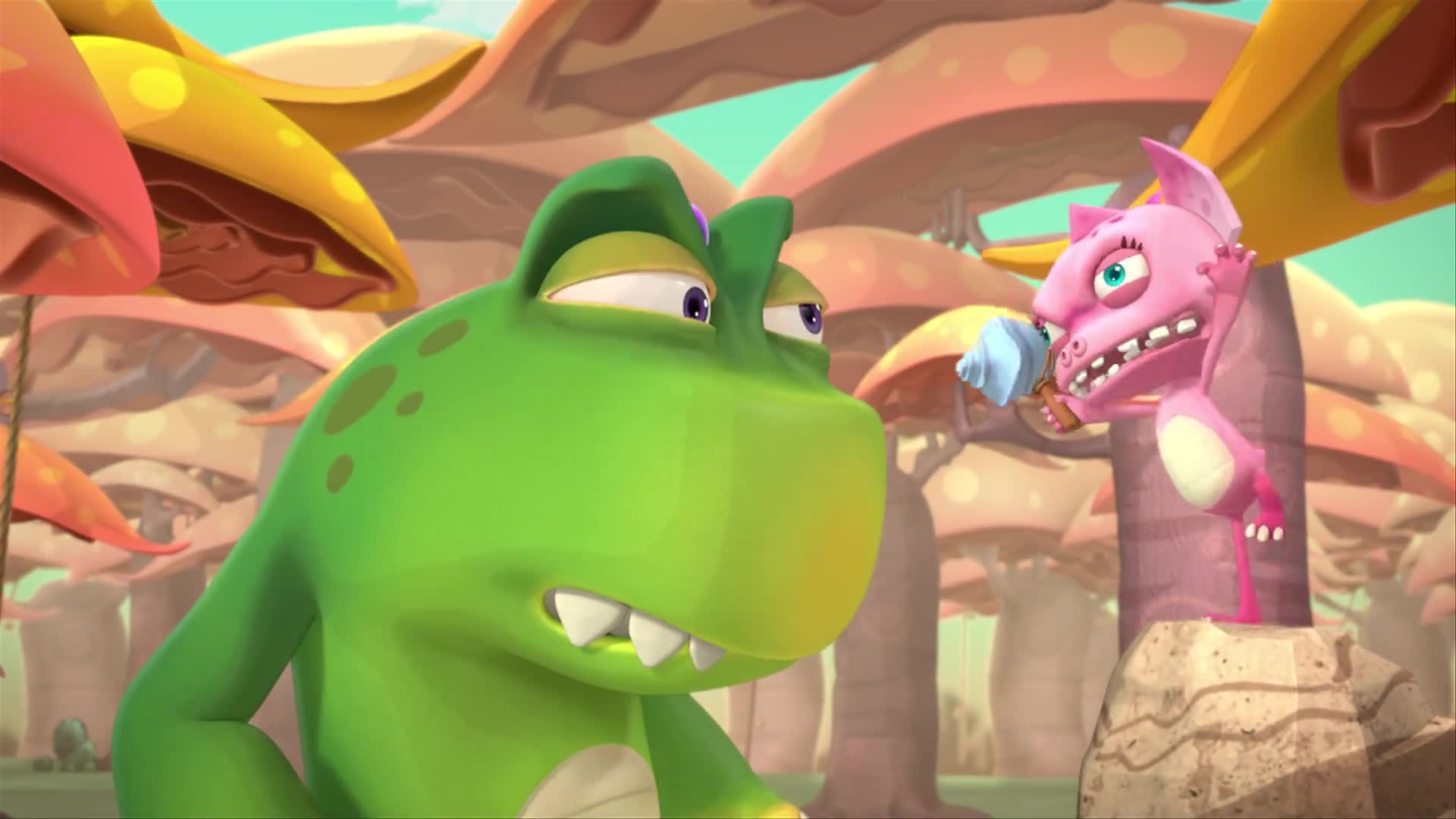 蛋计划:食蛋兽阿公偏心,哄着妹妹睡觉,让大力在外头淋雨