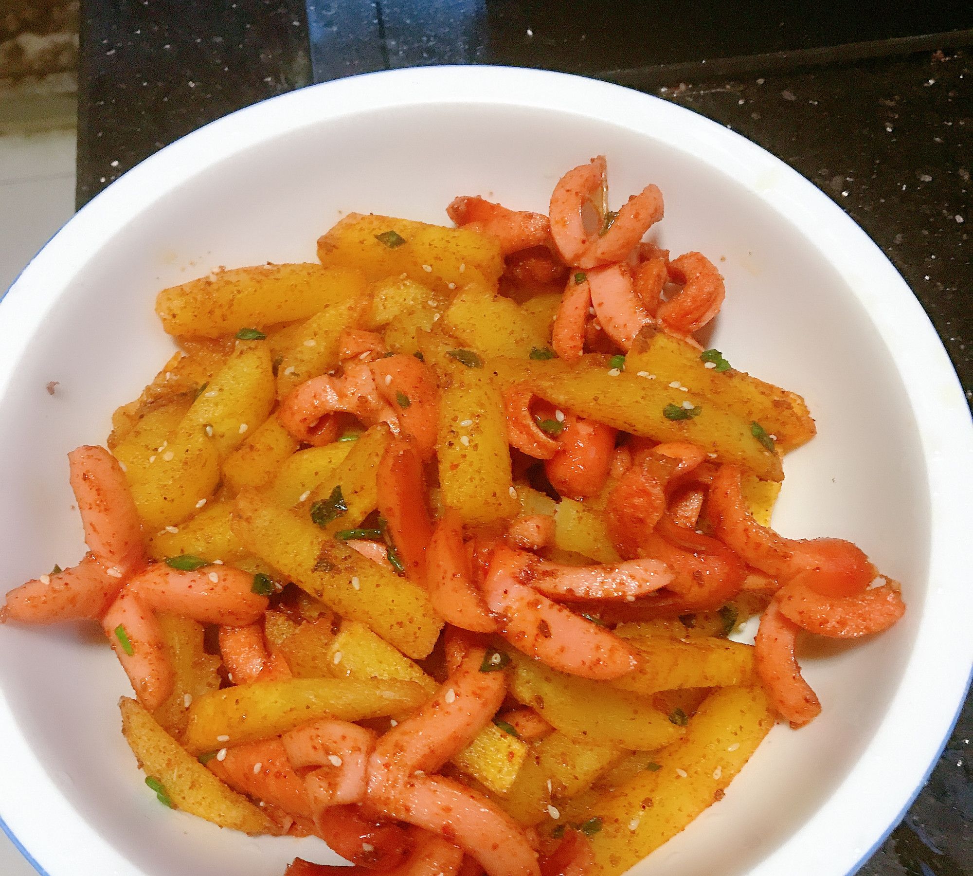 香辣孜然香肠土豆