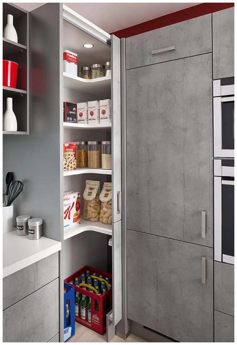 厨房拐角位置很鸡肋?那是你没用好,学习外国人做储藏室多一间房