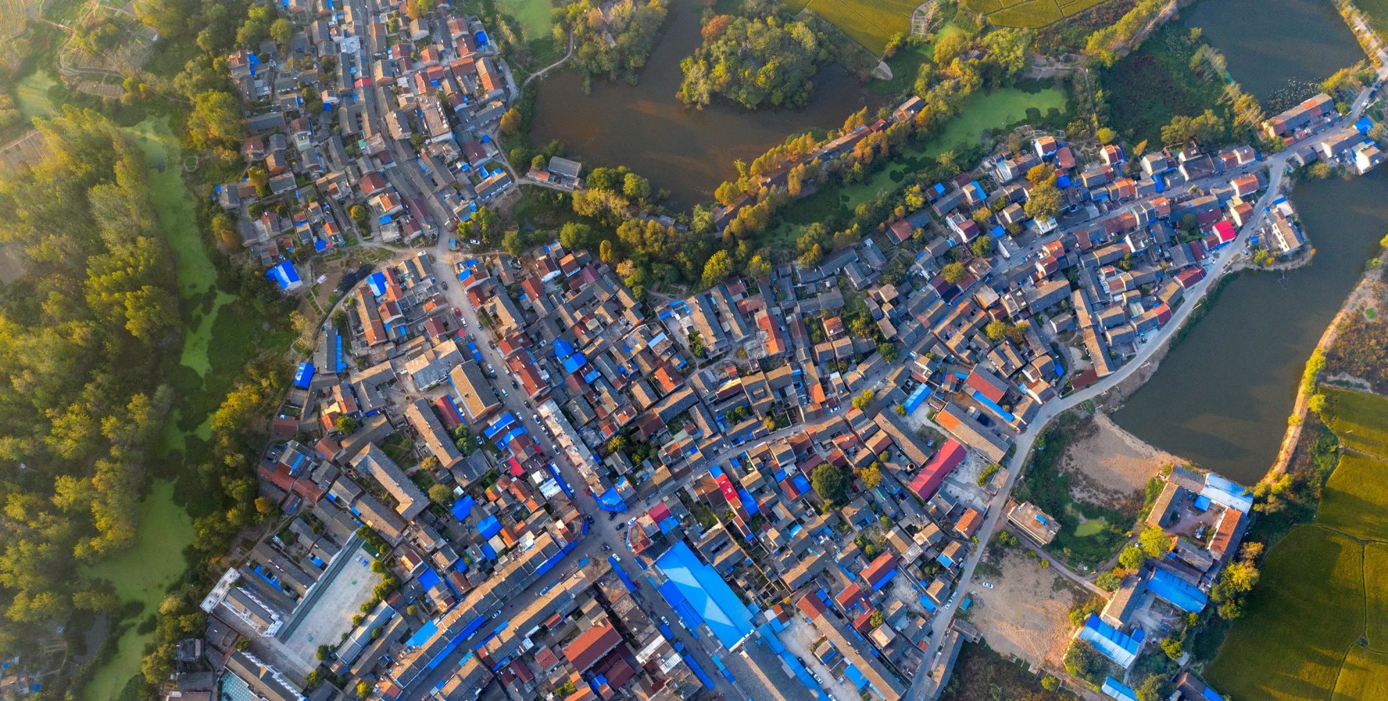 安徽舒城:鸟瞰桃溪老街,丰乐河上的"皖西武陵源"!