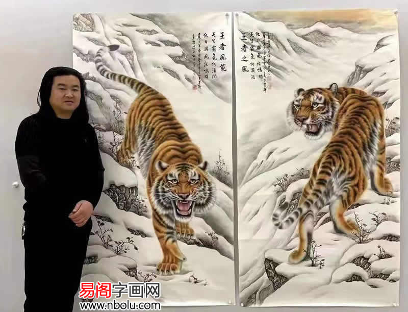 画虎村画家王建辉当代国画虎四小虎王之首