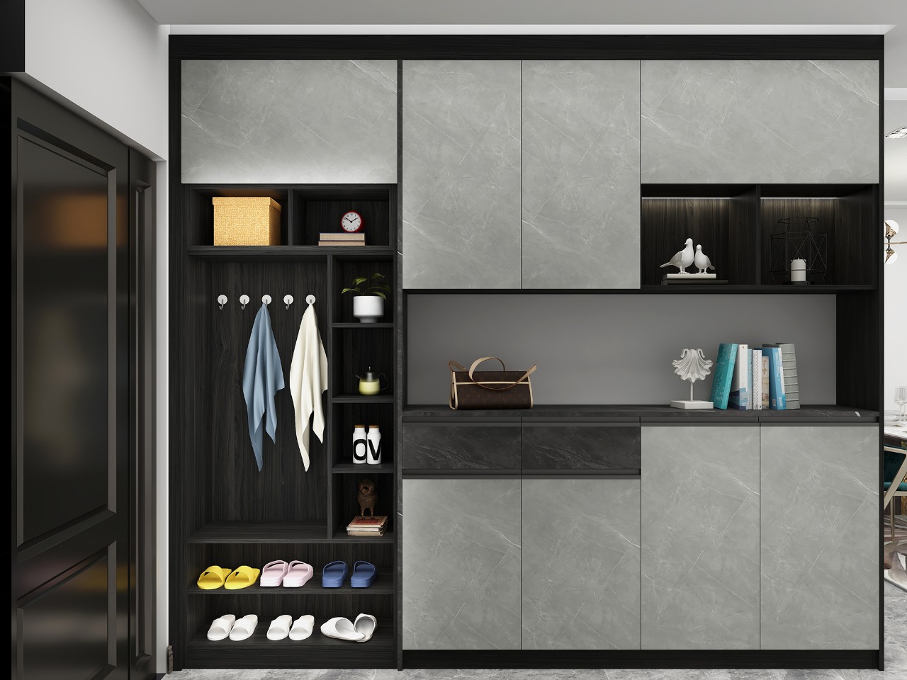 一线板材品牌定制鞋柜千篇一律实用设计万里挑一