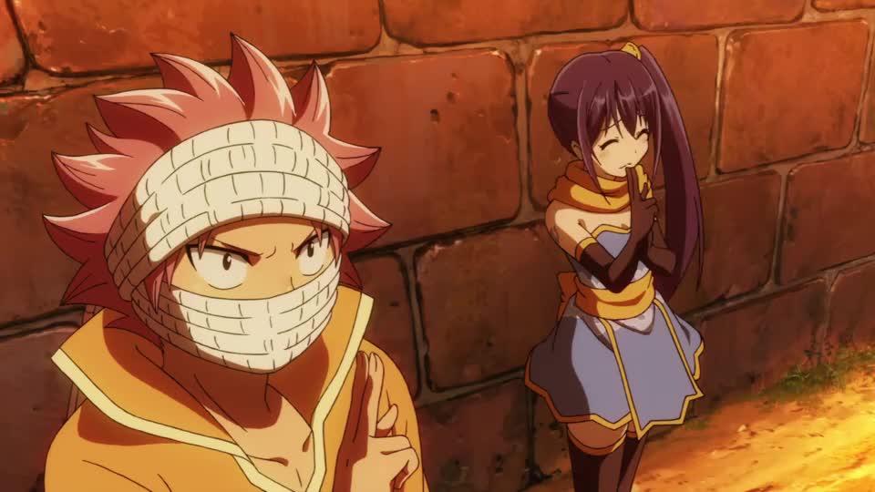 妖精的尾巴忍者纳兹和温蒂不过你们的伪装术也太明显了吧