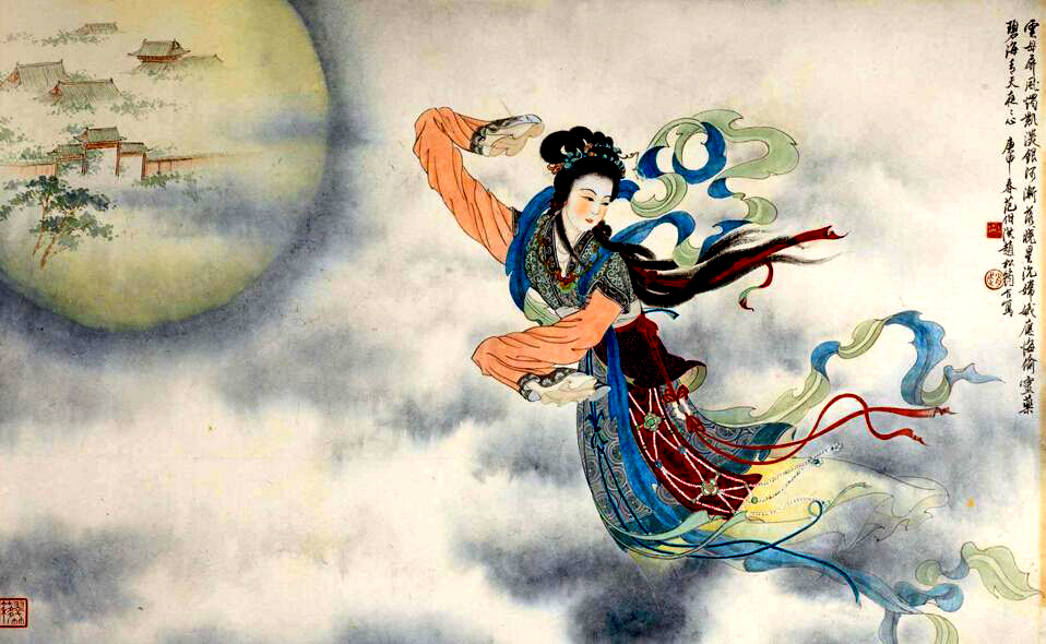 黄河故事原创系列诗词之一零五:嫦娥姑娘