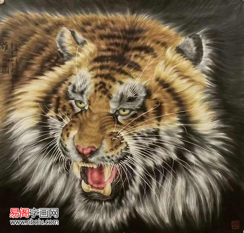 画家王建辉虎年虎画欣赏