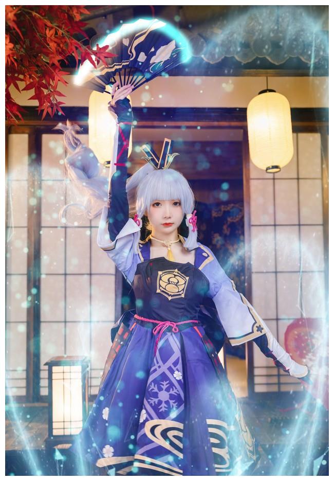 原神神里绫华cos神里陵华参上