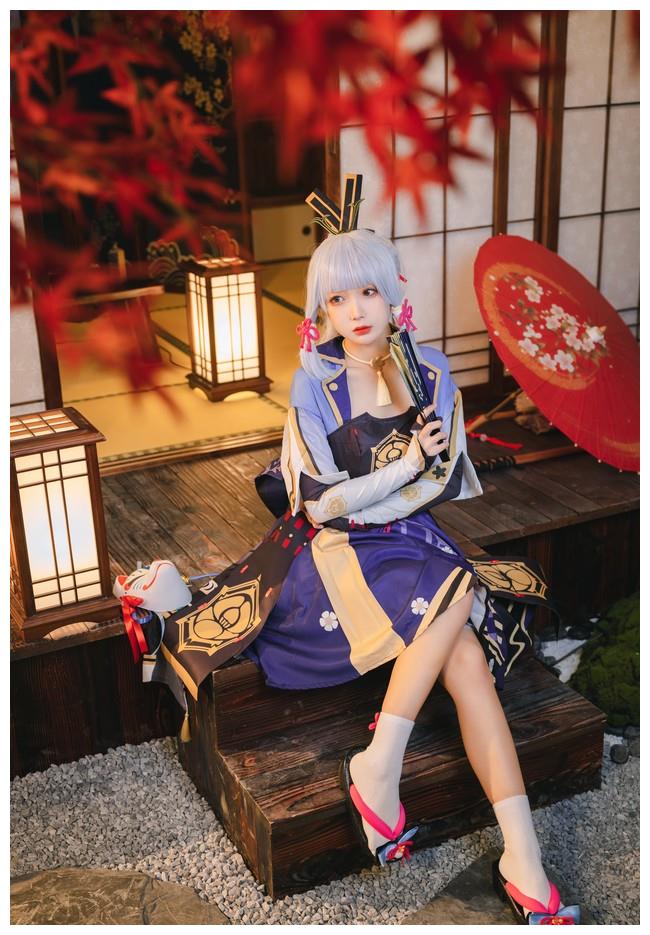 原神神里绫华cos神里陵华参上