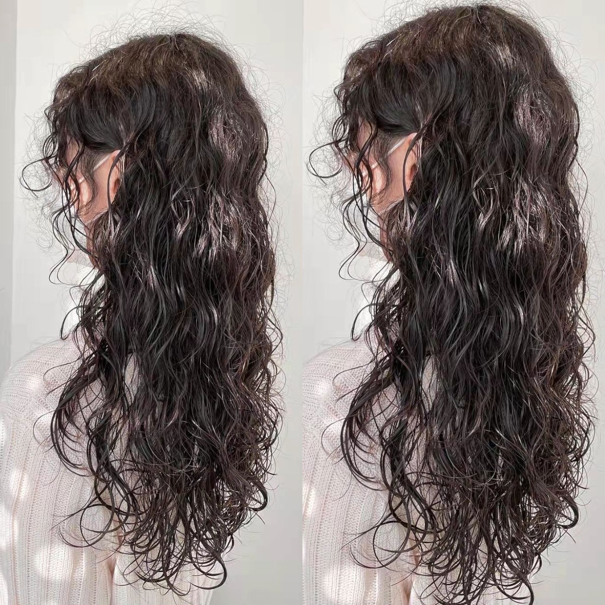 只要会涂抹造型品,会用吹风机烘干头发就能打理好冷烫的卷发发型