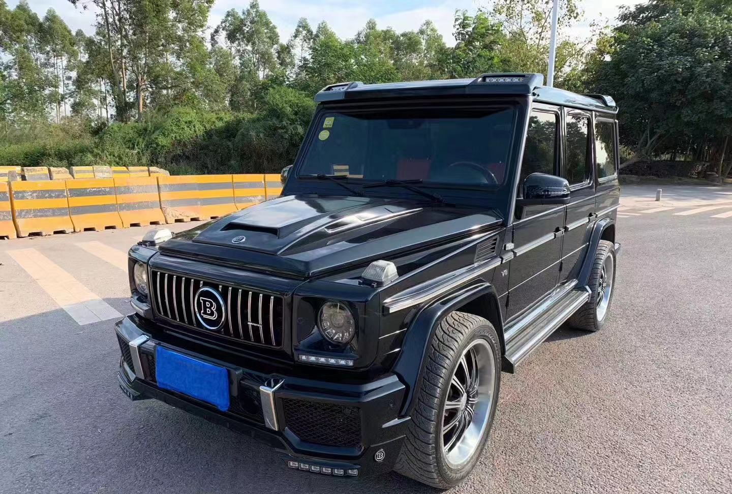 奔驰g55仅售24万 碳纤维机盖 碳纤维顶翼 碳纤维尾翼463宽体包围_高清