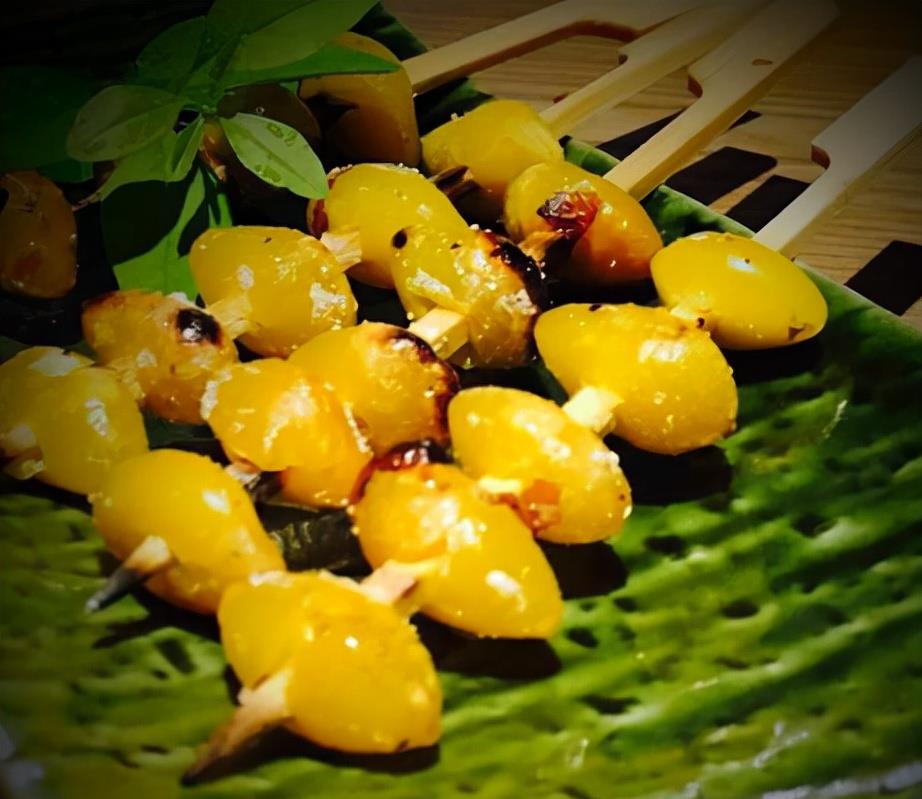 果中之果最简单的吃法烤银杏香糯纯正