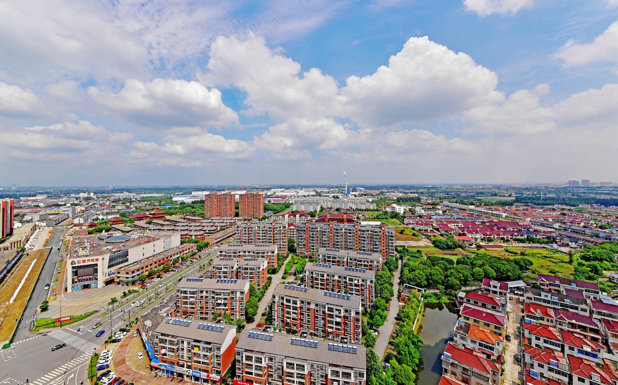 锡山区乡镇新貌之东港篇发展中的东港新貌江苏省无锡市