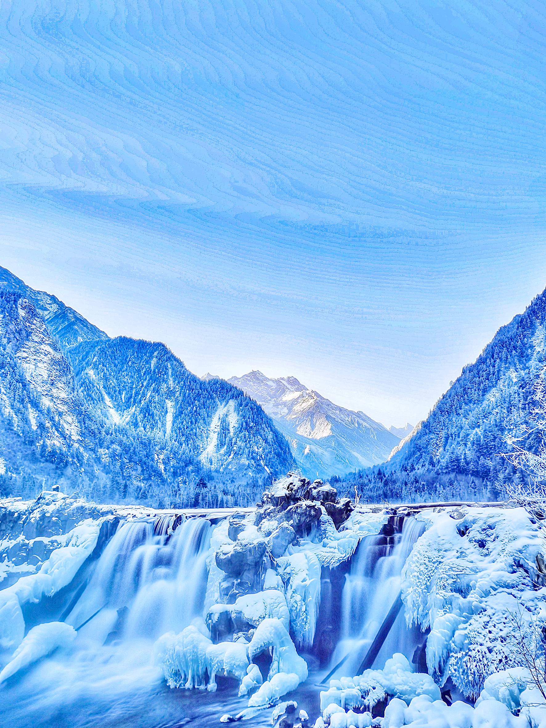 神瀑沟旅游景区雪景图片