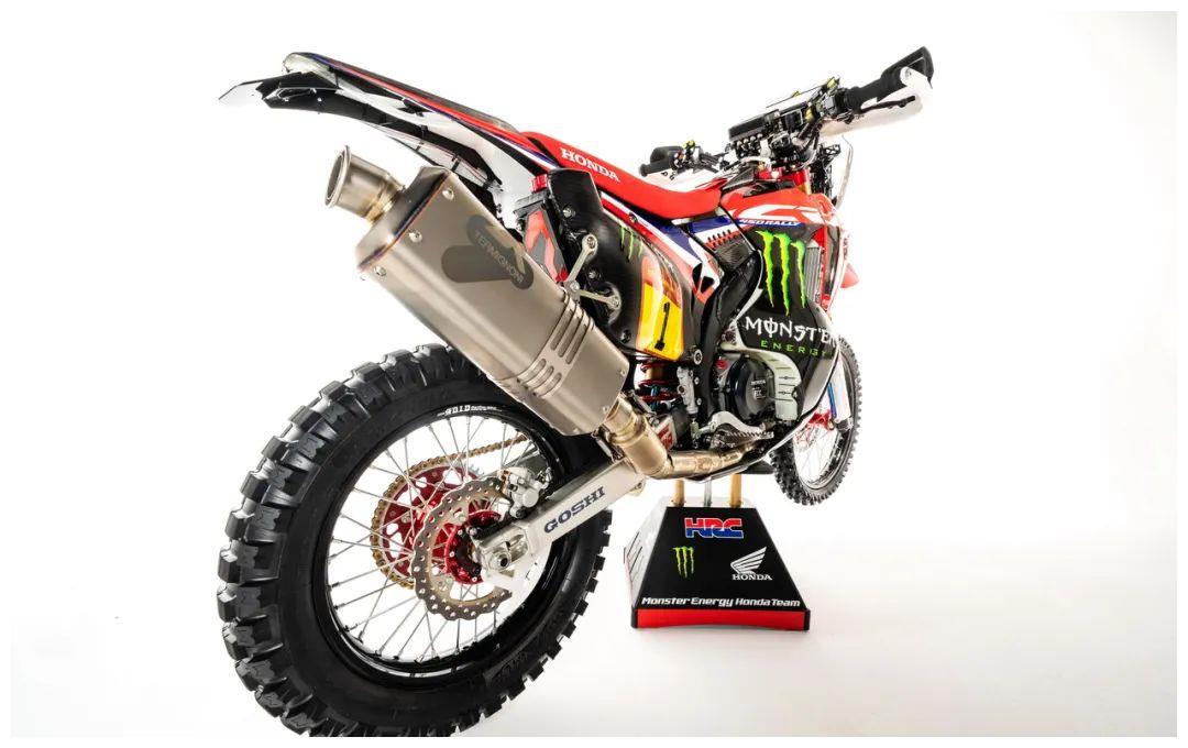 2014年,以全新的crf450 rally参赛,多年奋战后夺得了2020年达喀尔拉力