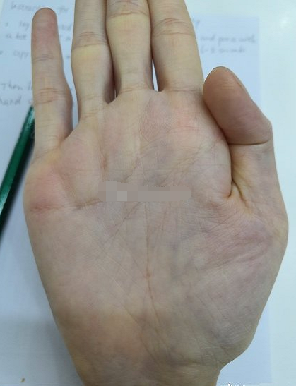 手型下面宽,上面窄,还有些镂空,指节突出,看似金型手,实际上是木型手