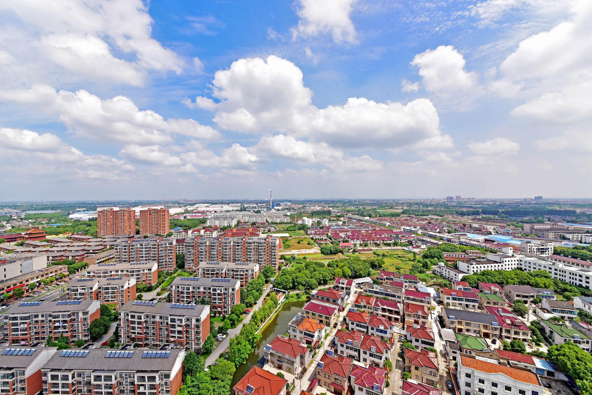 锡山区乡镇新貌之东港篇发展中的东港新貌江苏省无锡市