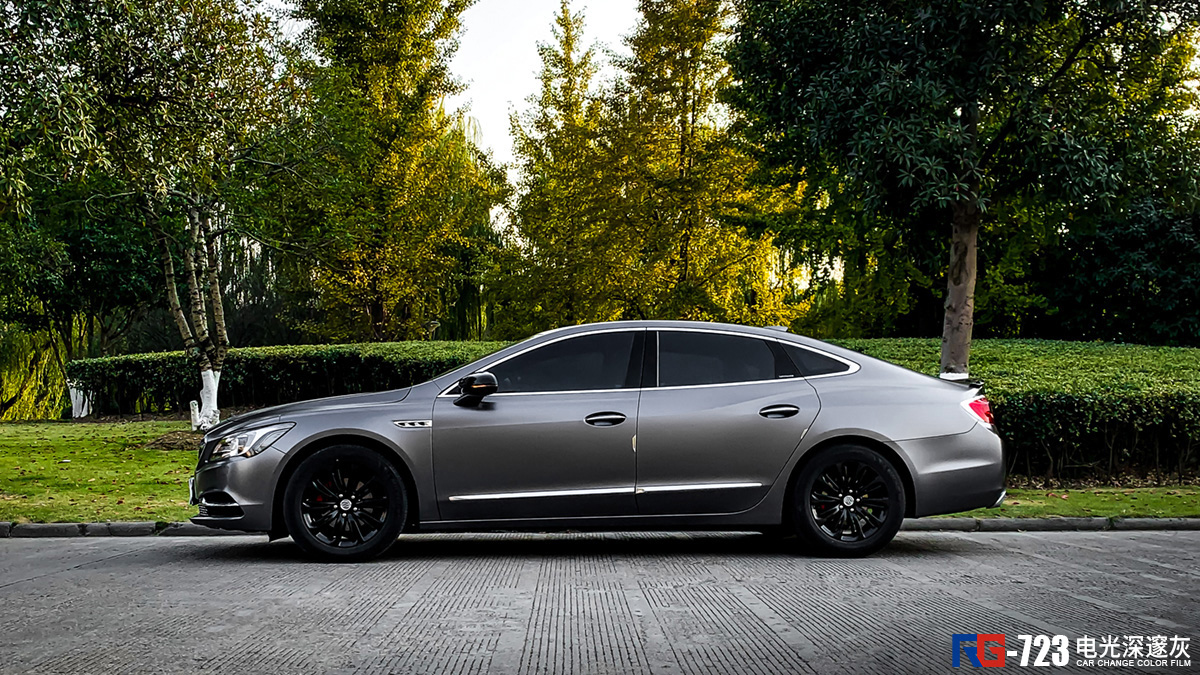 别克君越车身改色电光深邃灰rg瑞集改色膜浙江湖州