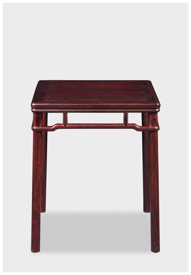 妍秀清雅,小叶紫檀家具,圆包圆四仙桌