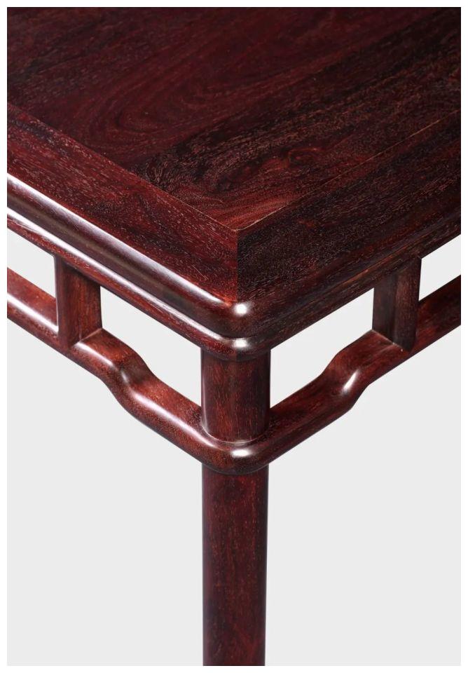 妍秀清雅,小叶紫檀家具,圆包圆四仙桌