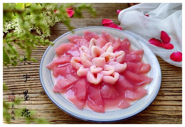 婚宴上的一道凉菜,桃之夭夭,甜甜蜜蜜爱的味道