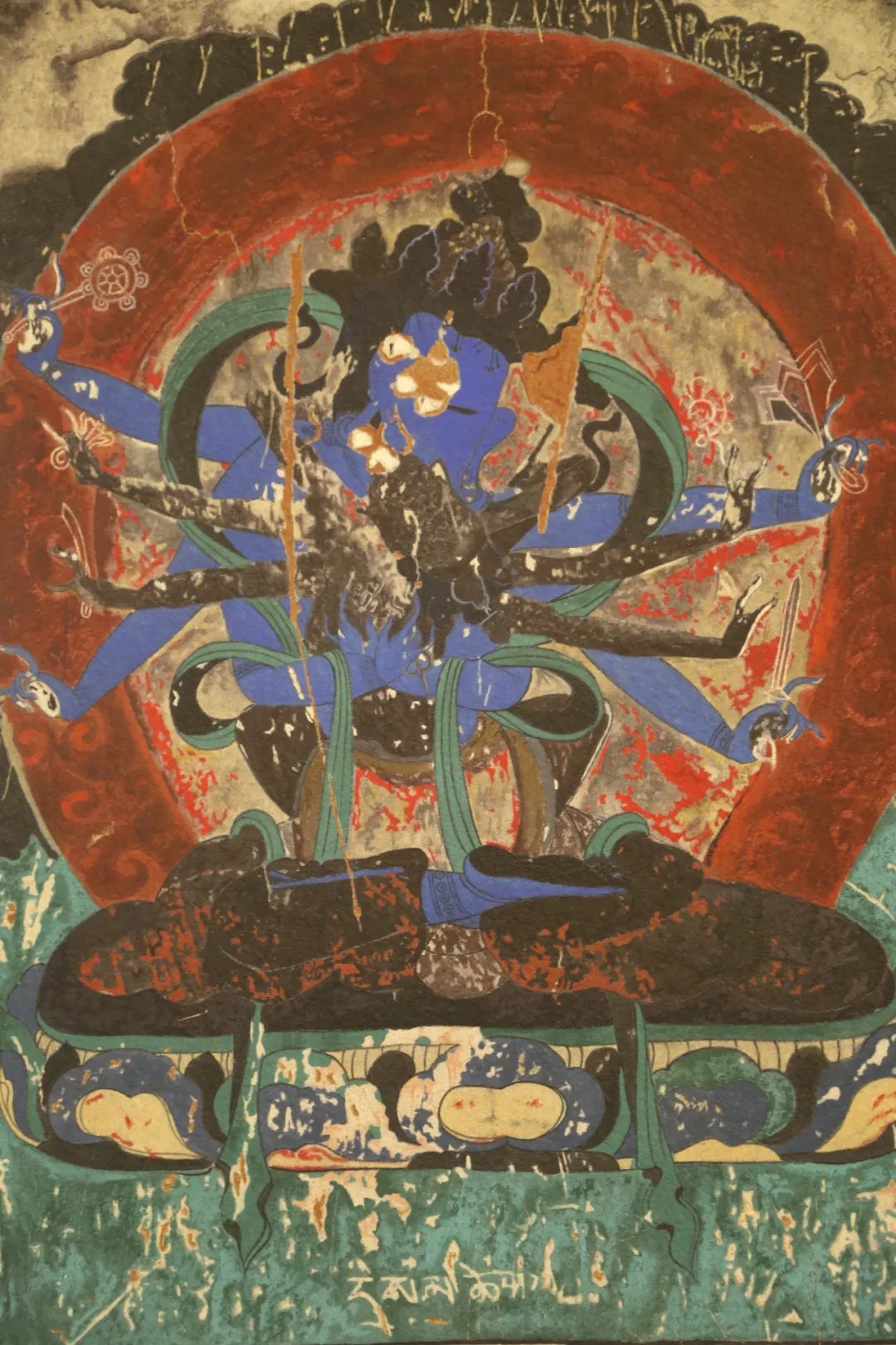 北方草原古代壁画艺术精品,在周口店北京人遗址博物馆展出