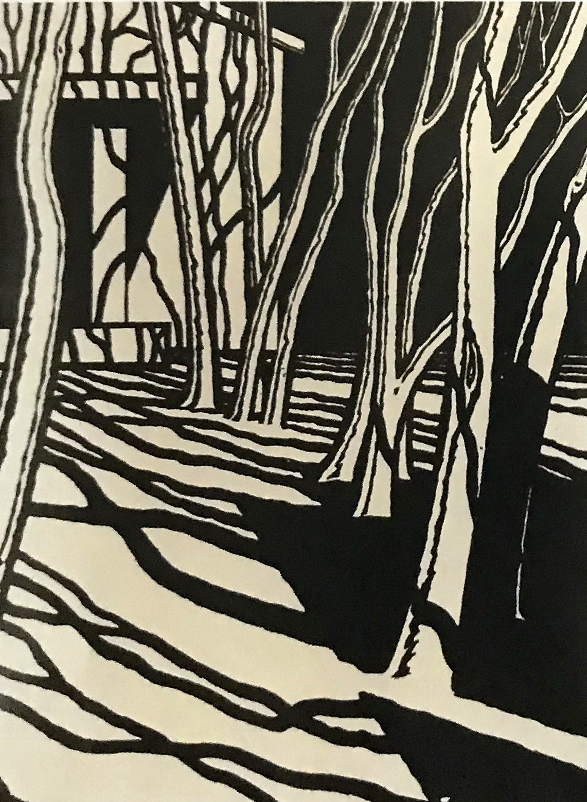 李小然版画艺术作品:《十月》《荷花》《投影》__财经头条