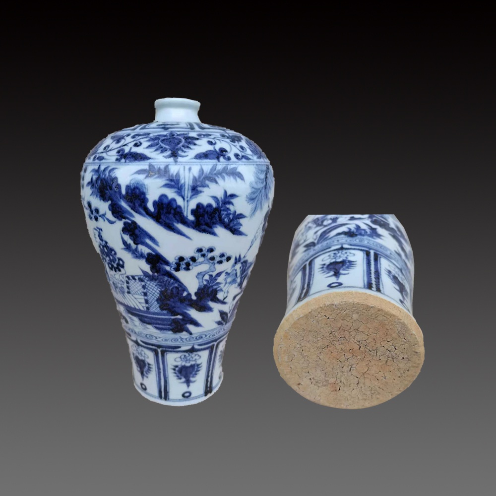 人物故事纹元青花梅瓶 梅瓶 青花瓷 钧瓷 新浪新闻