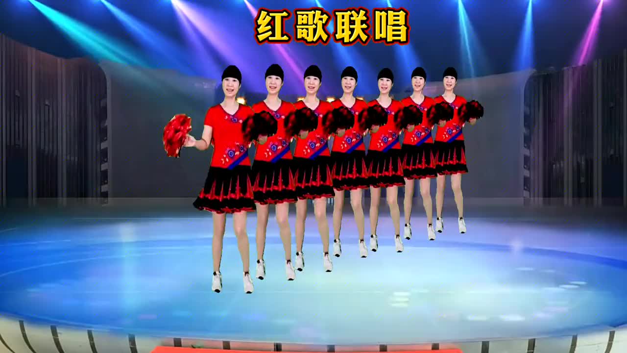 经典红歌串烧广场舞《红歌联唱》喜庆欢快深入人心,歌嗨舞美