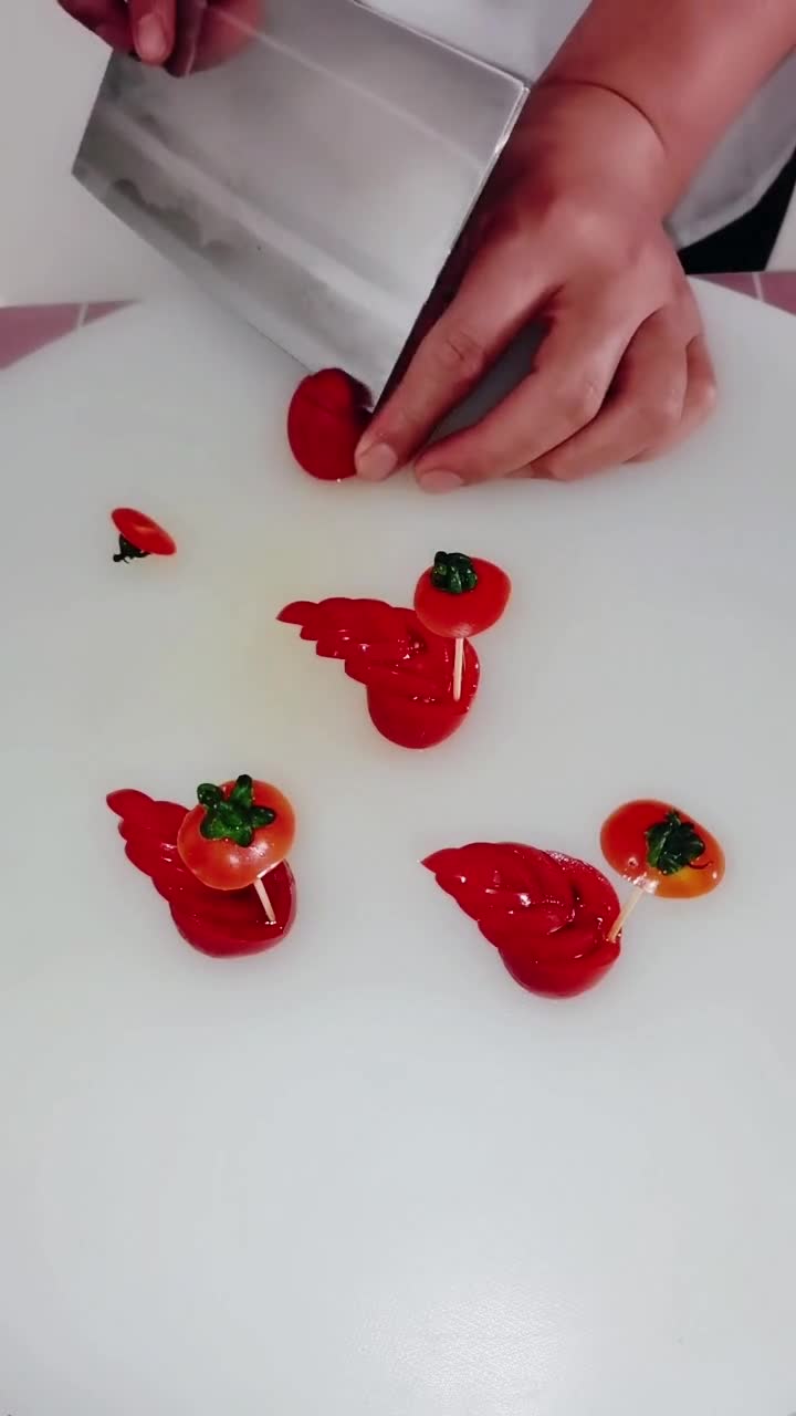 西红柿的花式拼盘,一学就会的简单教程