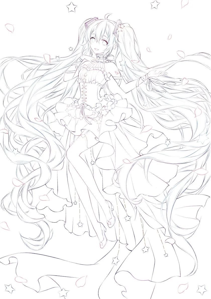 大量动漫素材线稿,q版人物,男女动漫人物素材,快来练习吧!__财经头条