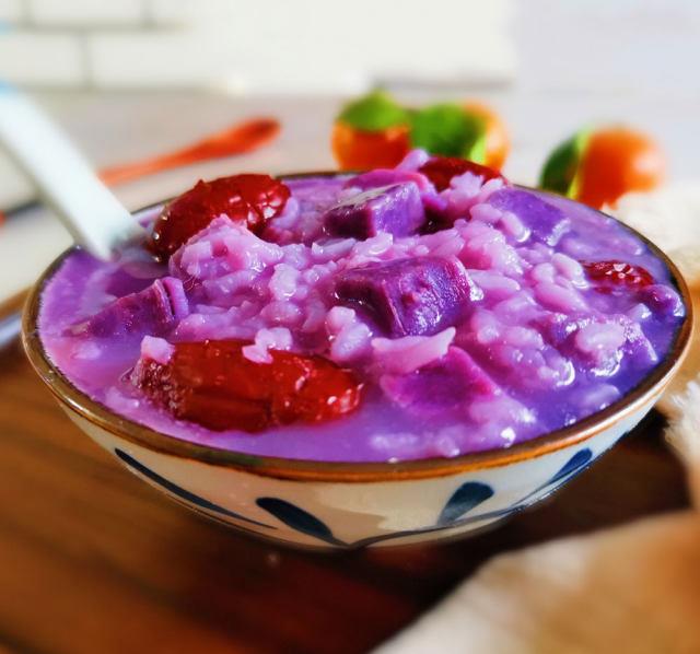 紫薯红枣粥软糯顺滑浓稠香甜