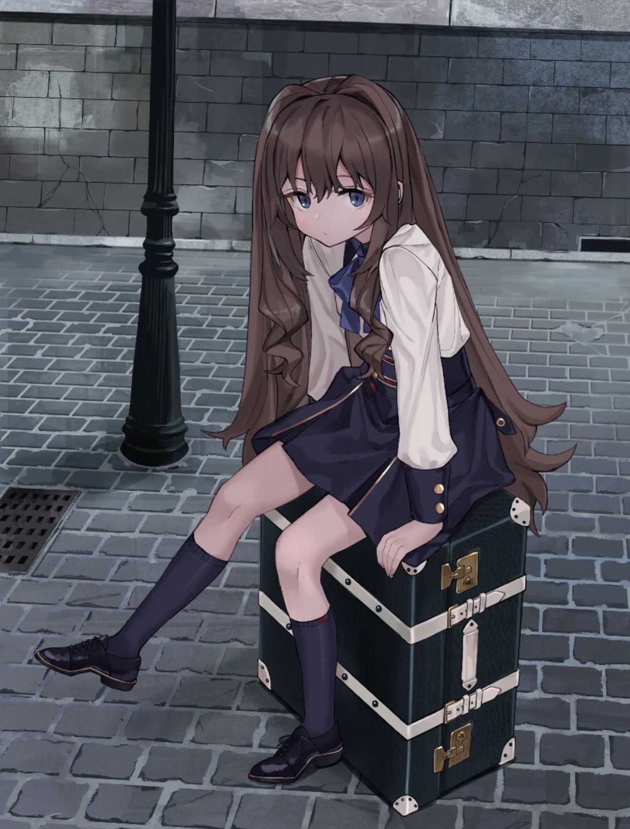 动漫壁纸:黑长直动漫少女美图欣赏,唯美风格治愈心灵