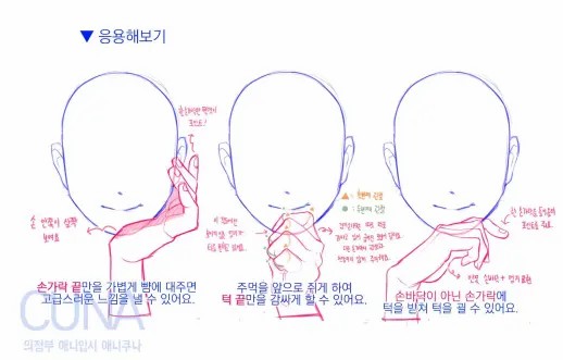 托腮动作、嘴巴画法参考!快收藏!